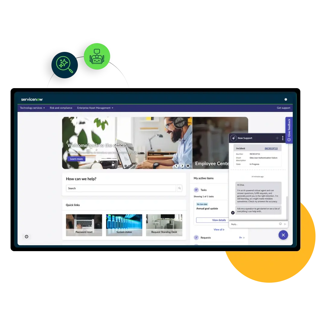 Enhanced AI Search & Virtual Agent | ServiceNow