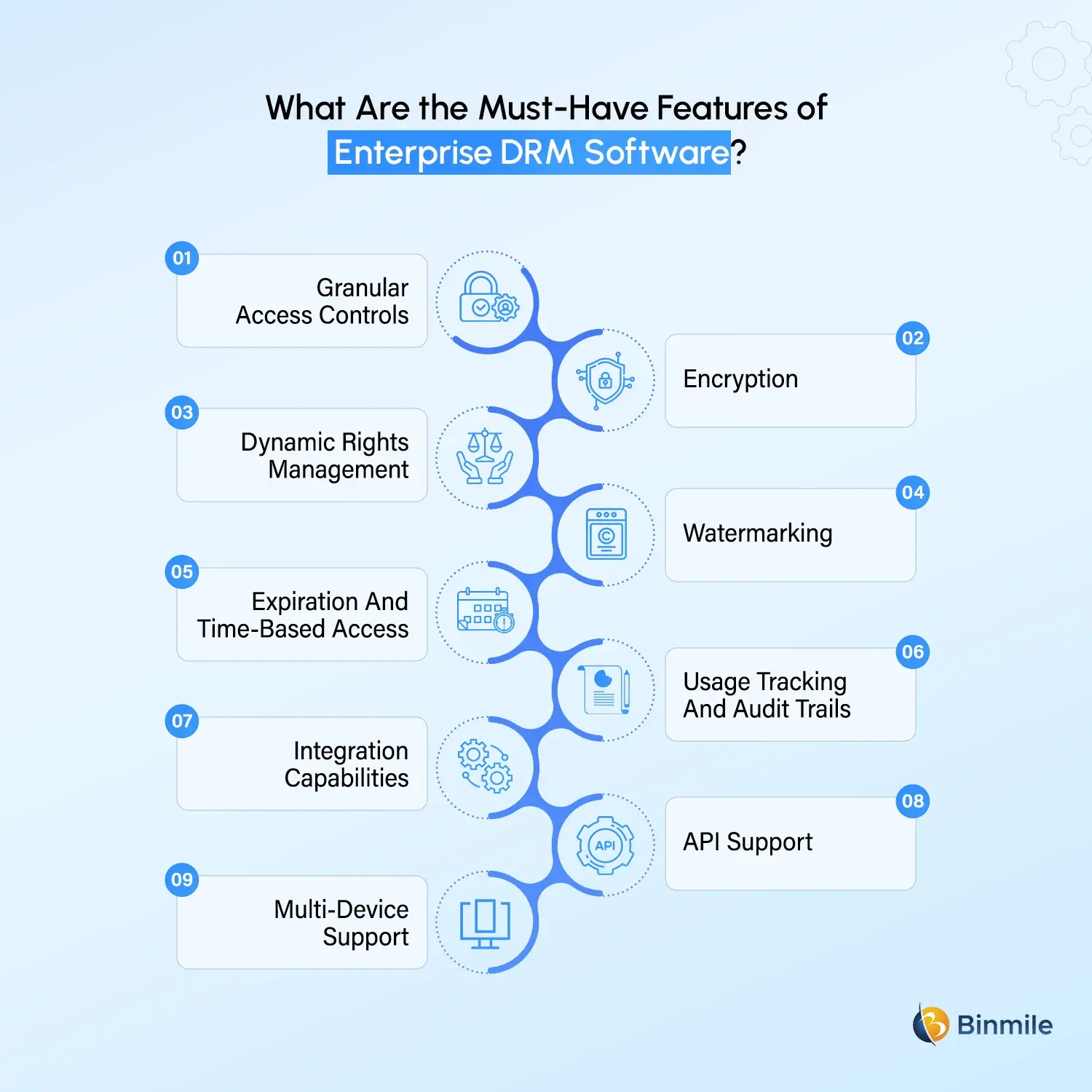 Digital Rights Management Software features